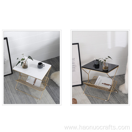 Nordic modern minimalist bedroom wrought iron bedside table